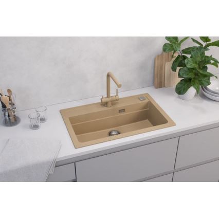 ALVEUS 1140445 - Keittiön pesuallas ATROX 79x50 cm graniitti/beige