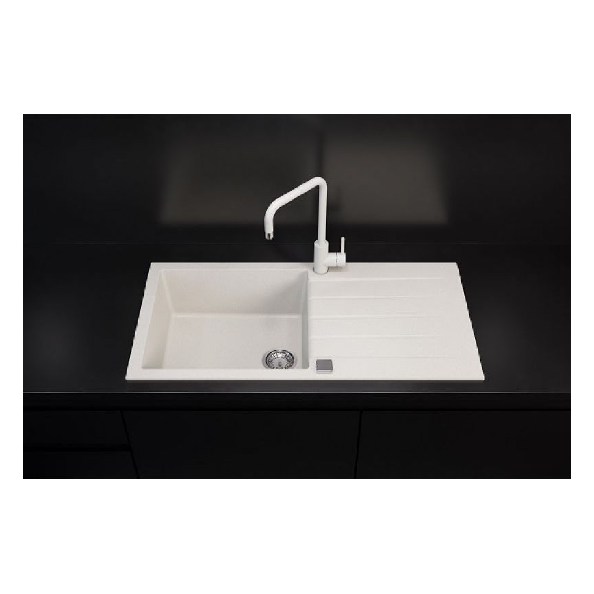 ALVEUS 1140594 - Keittiön pesuallas CADIT 100x50 cm graniitti/valkoinen
