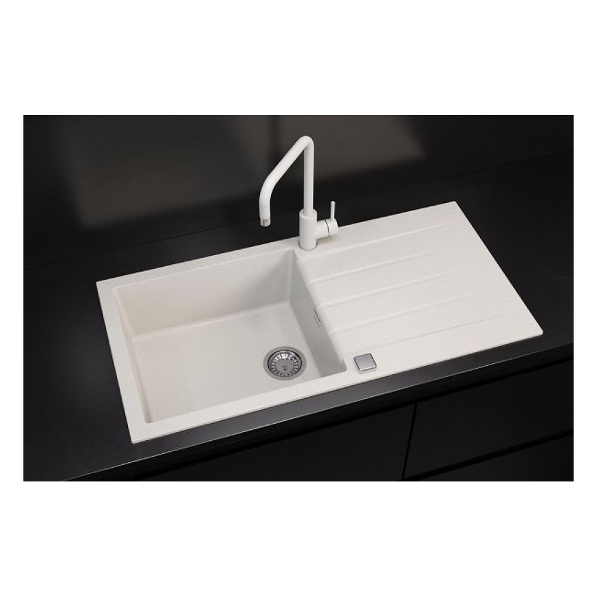 ALVEUS 1140594 - Keittiön pesuallas CADIT 100x50 cm graniitti/valkoinen