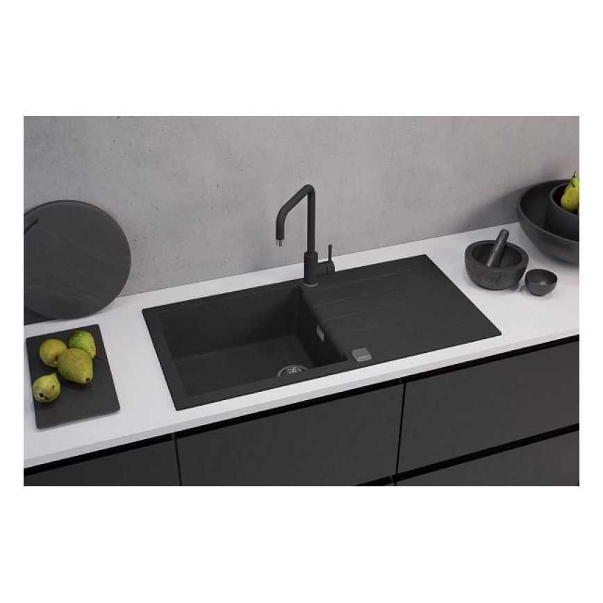 ALVEUS 1140598 - Keittiön pesuallas CADIT 100x50 cm graniitti/musta