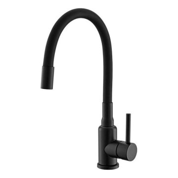 ALVEUS 1144433 - Pesualtaan hana joustavalla kädellä MINTAS 34 cm matta musta
