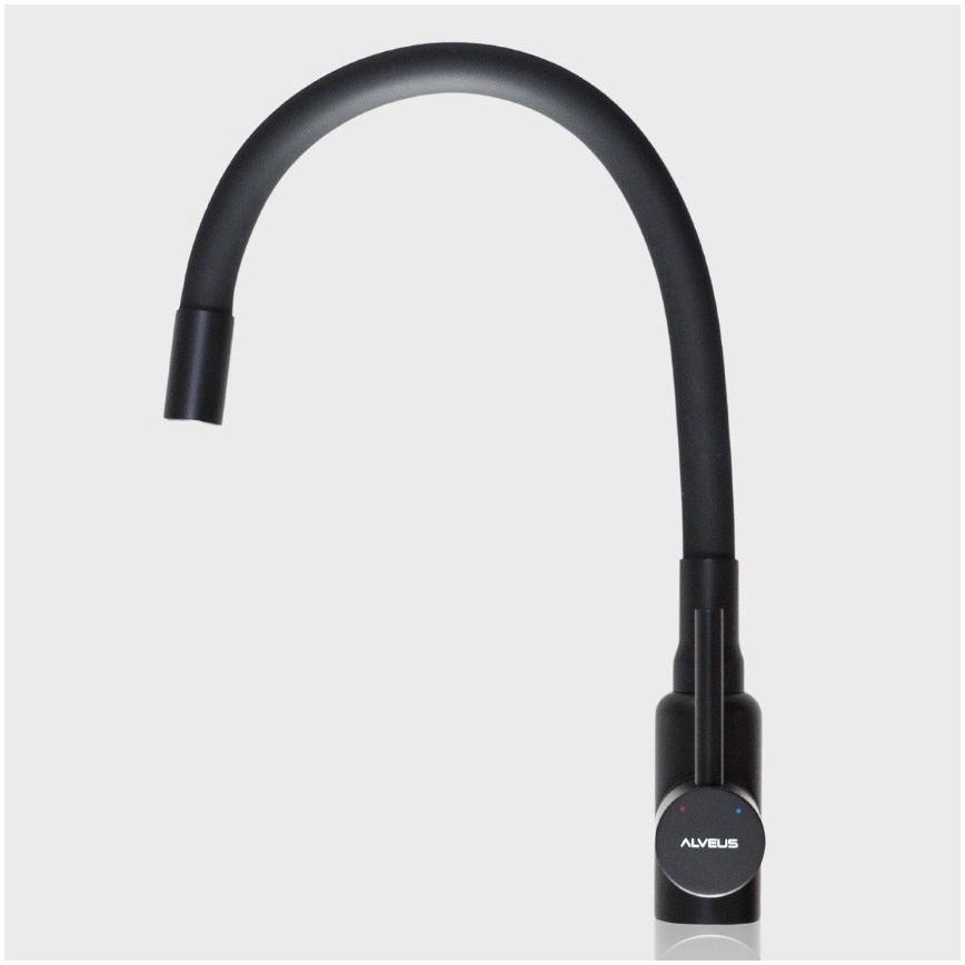 ALVEUS 1144433 - Pesualtaan hana joustavalla kädellä MINTAS 34 cm matta musta