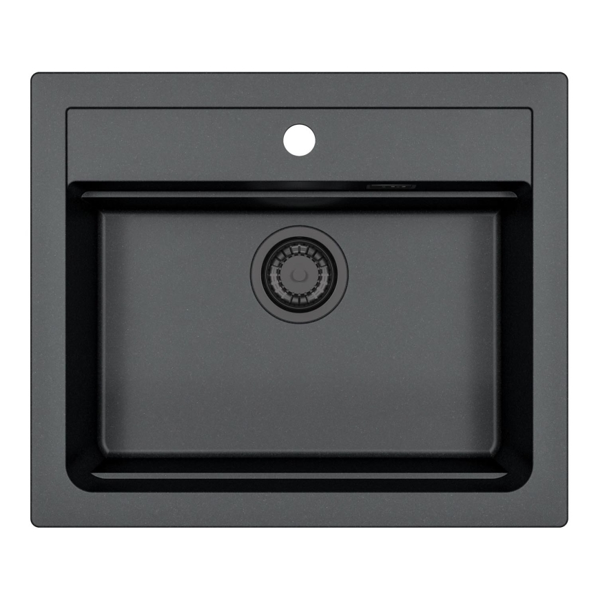 ALVEUS 1148162 - Keittiön pesuallas ATROX 59x50 cm graniitti/musta
