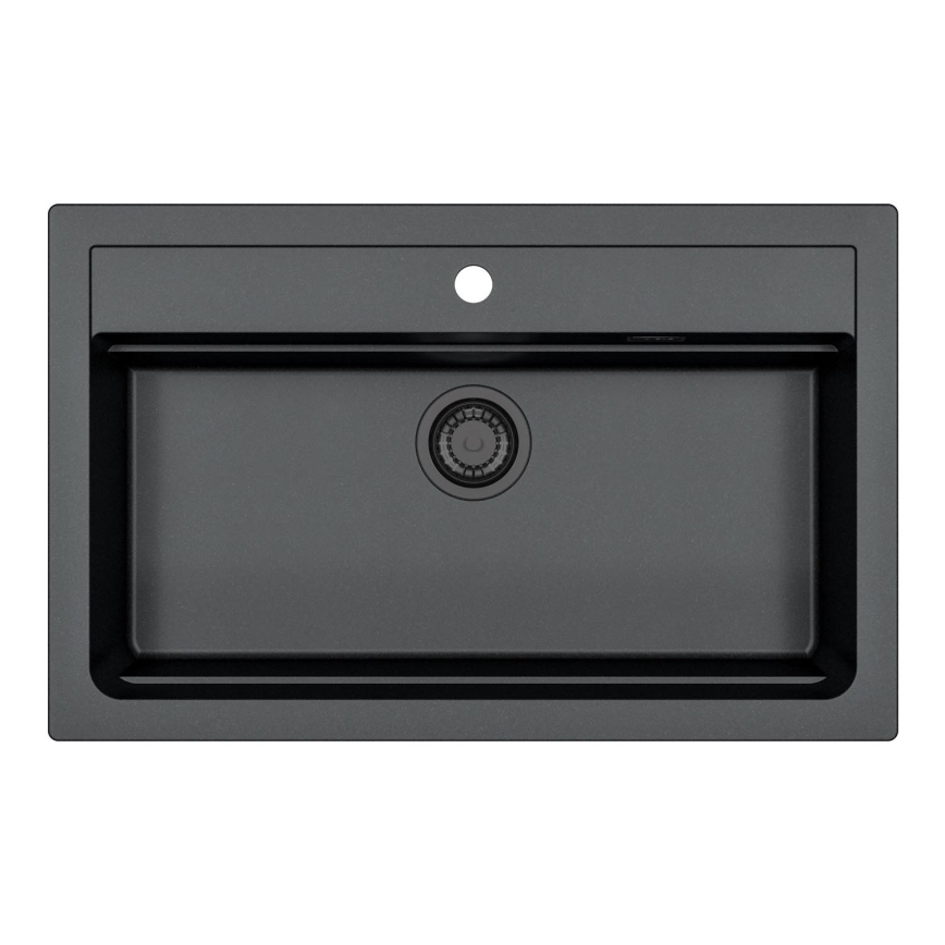 ALVEUS 1148163 - Keittiön pesuallas ATROX 79x50 cm graniitti/musta
