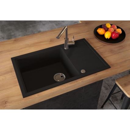 ALVEUS 1149117 - Keittiön pesuallas INTERMEZZO 78x48 cm graniitti/musta