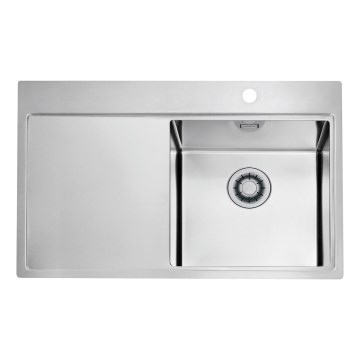 ALVEUS 1149516 - Keittiöallas PURE 79x52,5 cm, satiinipintainen, oikeanpuoleinen + sifoni nopealukituksella