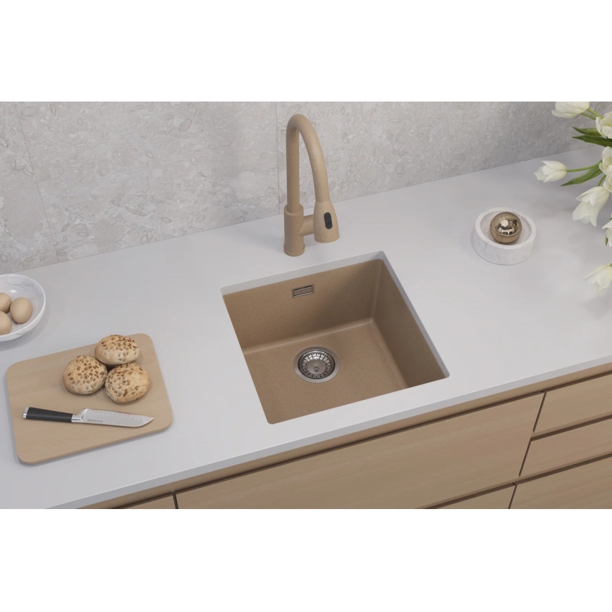 ALVEUS 1150047 - Keittiön pesuallas OMNI 45x45 cm graniitti/beige