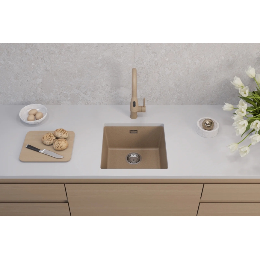 ALVEUS 1150047 - Keittiön pesuallas OMNI 45x45 cm graniitti/beige