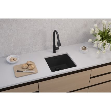 ALVEUS 1150048 - Keittiön pesuallas OMNI 45x45 cm graniitti/musta