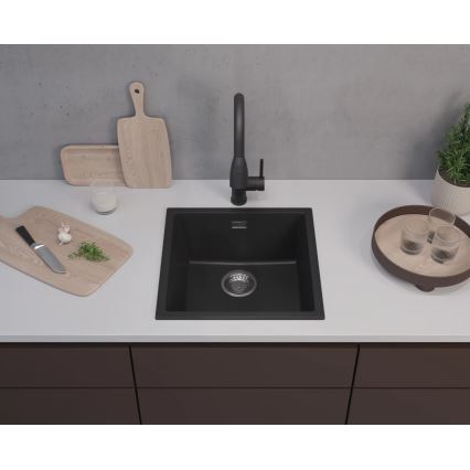 ALVEUS 1150048 - Keittiön pesuallas OMNI 45x45 cm graniitti/musta