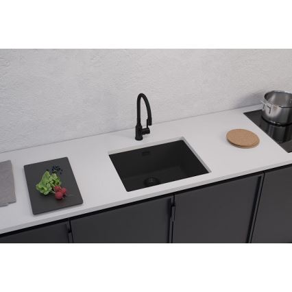 ALVEUS 1150057 - Keittiön pesuallas OMNI 55x45 cm graniitti/musta