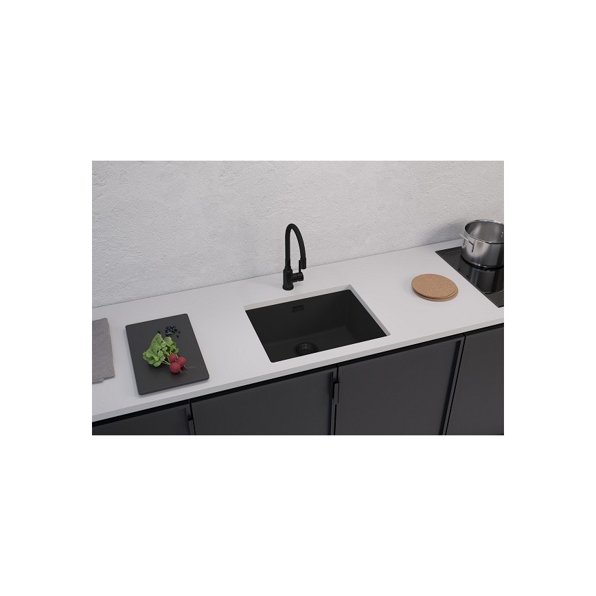 ALVEUS 1150057 - Keittiön pesuallas OMNI 55x45 cm graniitti/musta