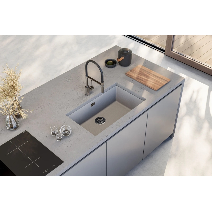 ALVEUS 1150058 - Keittiön pesuallas OMNI 75x45 cm graniitti/valkoinen