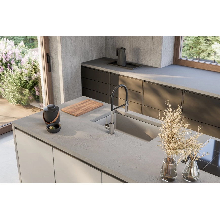 ALVEUS 1150058 - Keittiön pesuallas OMNI 75x45 cm graniitti/valkoinen