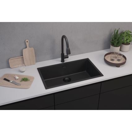ALVEUS 1150064 - Keittiön pesuallas OMNI 75x45 cm graniitti/musta