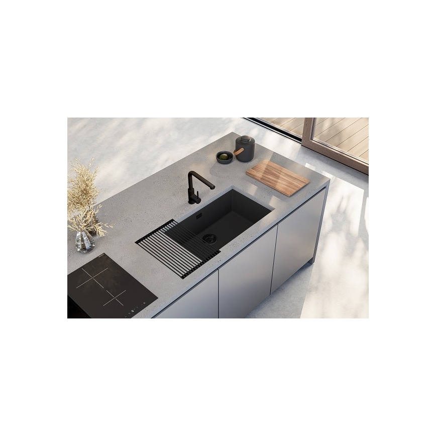 ALVEUS 1150064 - Keittiön pesuallas OMNI 75x45 cm graniitti/musta