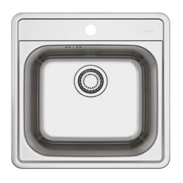 ALVEUS 1151258 - Keittiön pesuallas MORE 50x49 cm matta teräs/satiini