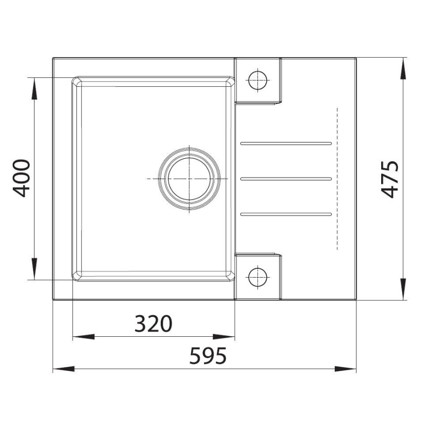 ALVEUS SETA23236 - Keittiöallas ROCK 59,5x47,5 cm + keittiöhana joustavalla varrella MINTAS 34 cm graniitti/mattamusta