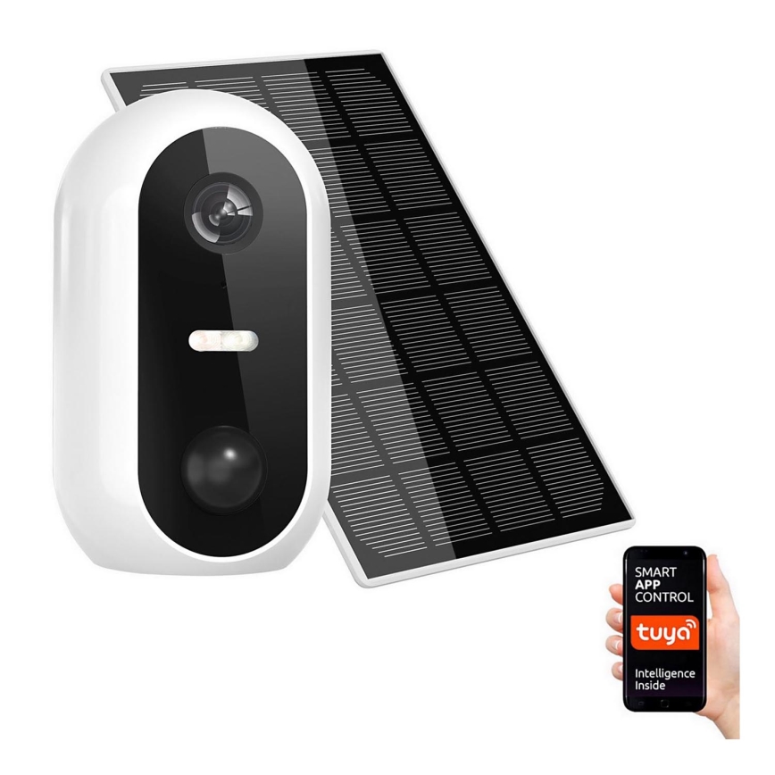 Äly IP-kamera ulkokäyttöön aurinkopaneelilla 1080p Full HD 9600 mAh IP54 Wi-Fi Tuya