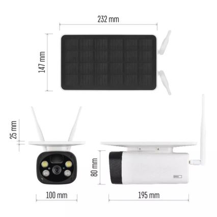 Äly IP-kamera ulkokäyttöön GoSmart 3,5W/5V 8800 mAh IP55