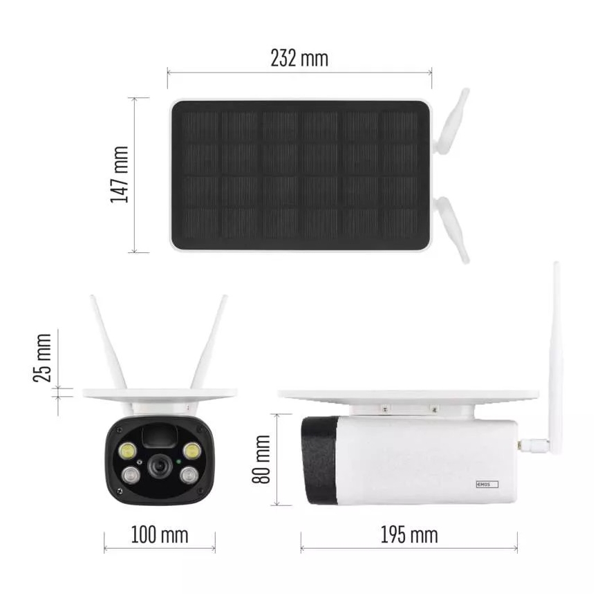 Äly IP-kamera ulkokäyttöön GoSmart 3,5W/5V 8800 mAh IP55