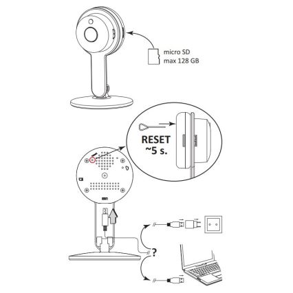 Älykamera COSMO LED / 230V / Wi-Fi Tuya