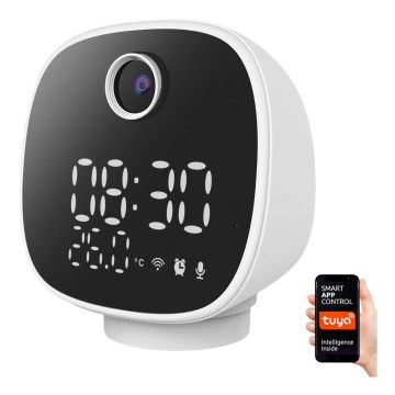 Älykamera herätyskellolla, lämpömittarilla ja LED-valolla 1296p 3Mpx 5V Wi-Fi Tuya IP65