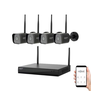 Älykamera systeemi + 4x kamera anturilla 2K+ 12V IP65 Wi-Fi