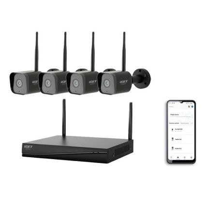 Älykamera systeemi + 4x kamera anturilla 2K+ 12V IP65 Wi-Fi