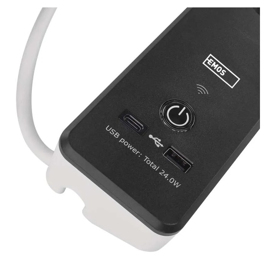 Älykäs jatko kaapeli kytkimellä GoSmart 4Z + 1xUSB-A + 1xUSB-C 2 m Wi-Fi Tuya