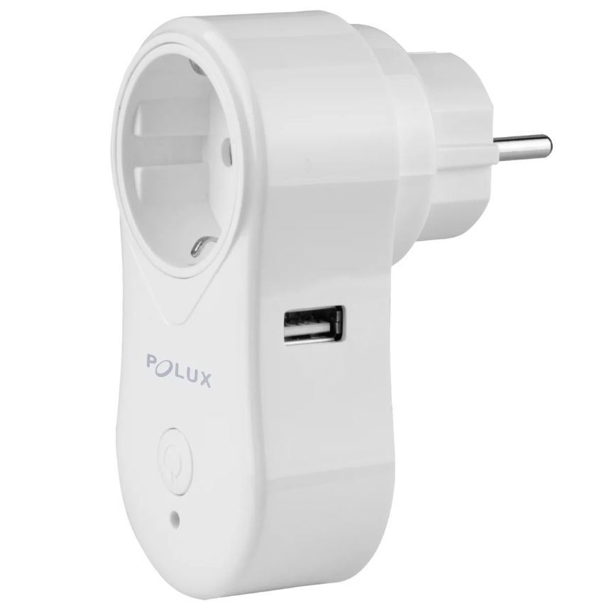 Älykäs pistoke SMART 3400W/230V Wi-Fi Tuya + USB SCHUKO