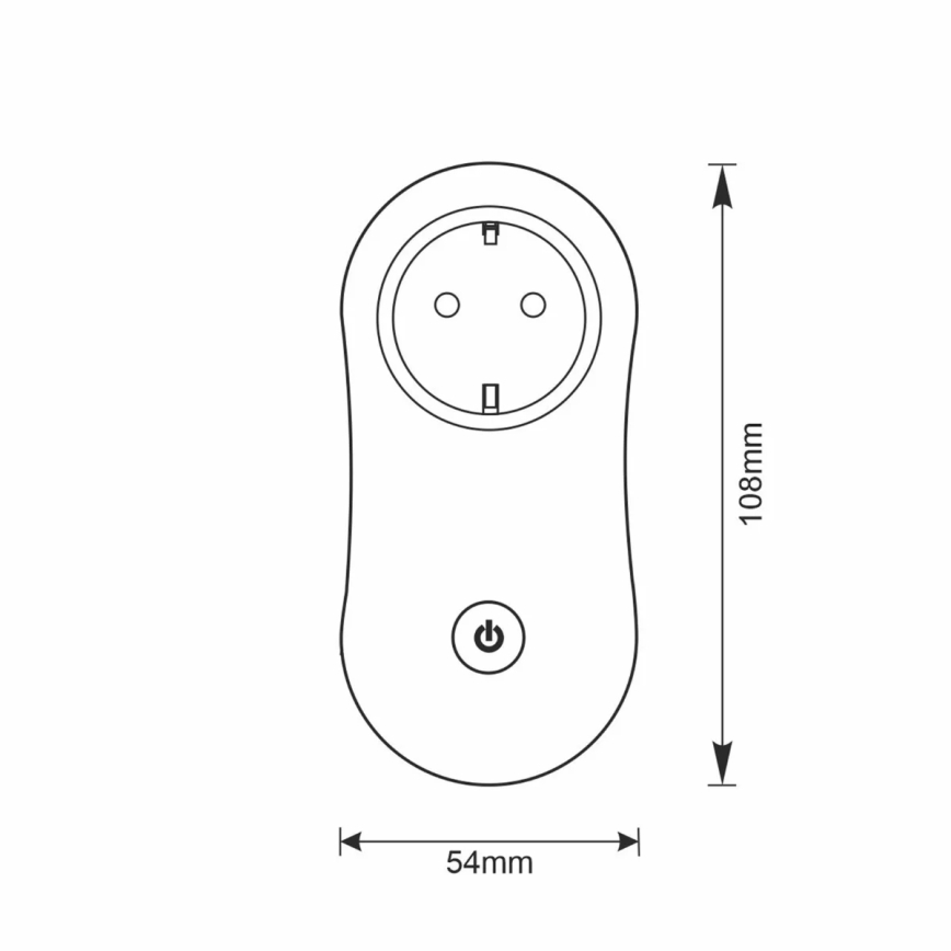 Älykäs pistoke SMART 3400W/230V Wi-Fi Tuya + USB SCHUKO
