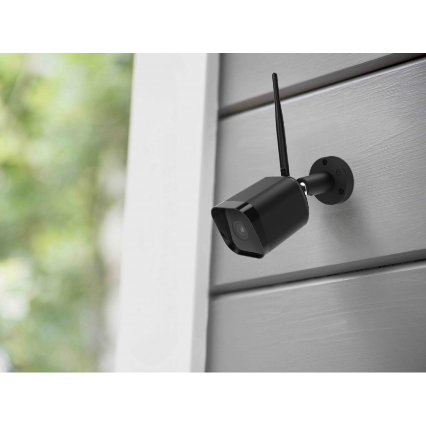 Älykäs ulkokamera anturilla Full HD 1080p 12V IP65 Wi-Fi Tuya musta