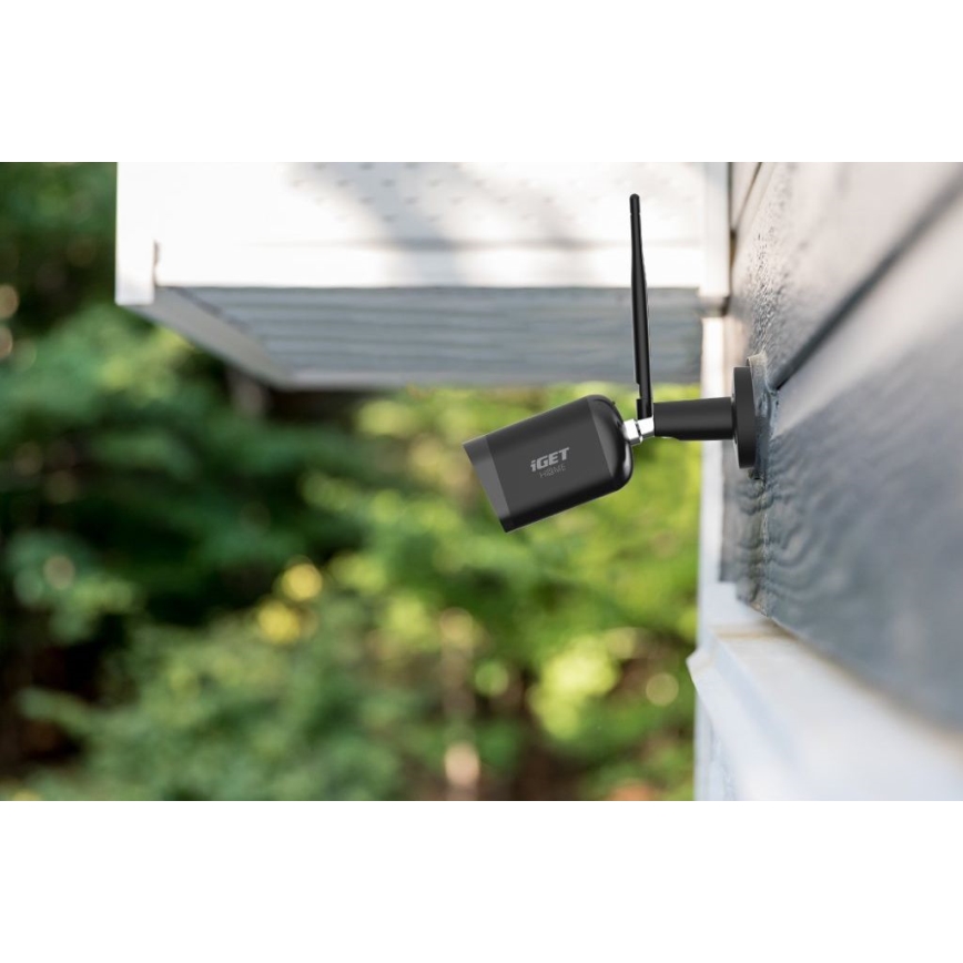 Älykäs ulkokamera anturilla Full HD 1080p 12V IP65 Wi-Fi Tuya musta
