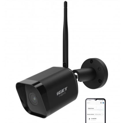 Älykäs ulkokamera anturilla Full HD 1080p 12V IP65 Wi-Fi Tuya musta
