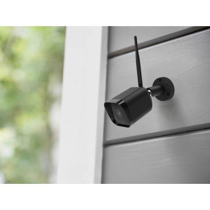 Älykäs ulkokamera Full HD 1080p -sensorilla 12V IP65 Wi-Fi Tuya musta