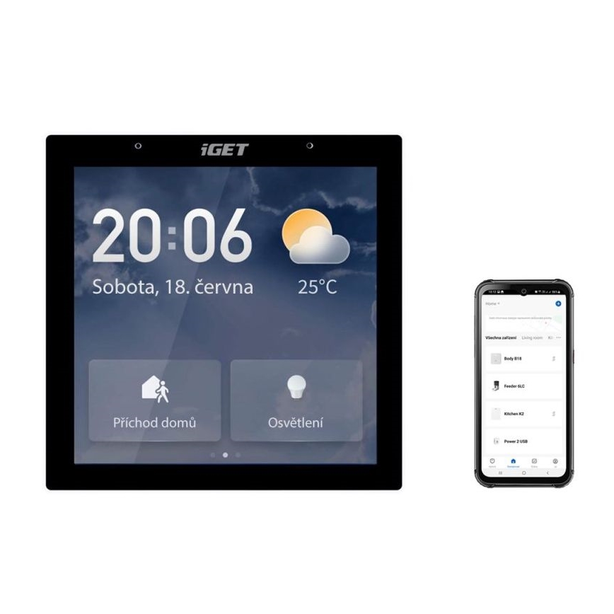 Älykäs yhdyskäytävä kanssa kosketus näyttö GW6 Wi-Fi Zigbee Bluetooth