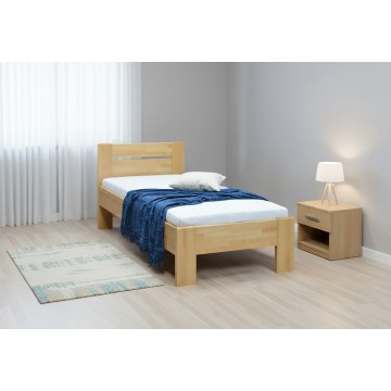 AMBER massiivipuinen yhden hengen sänky 90x200 cm pyökki