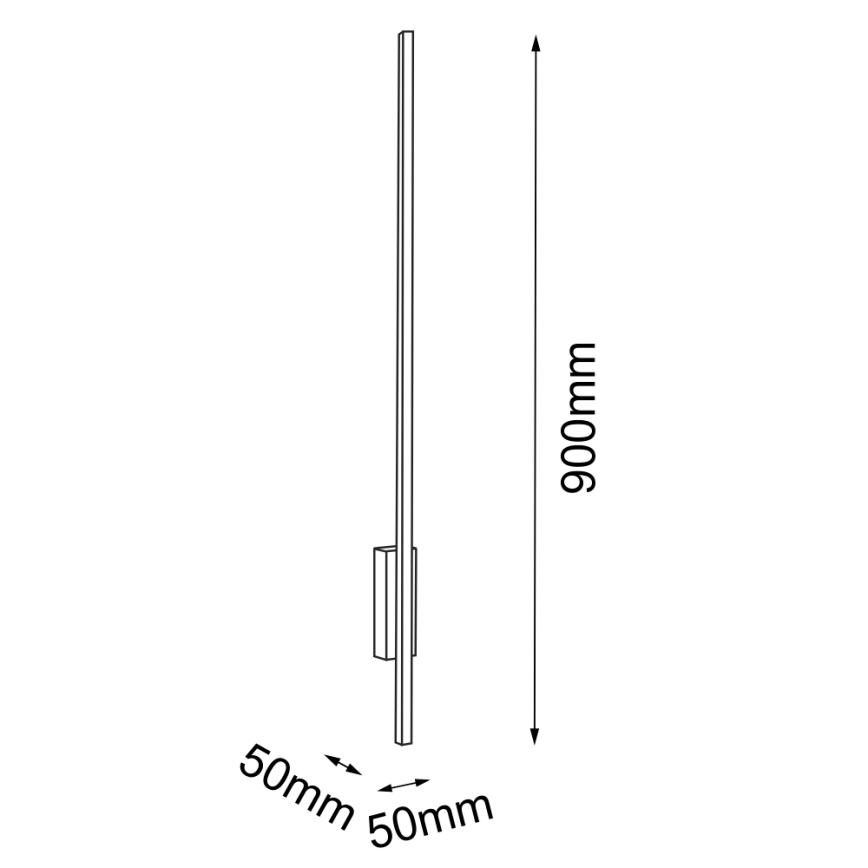 Amplex - LED-seinävalo LED/3,8W/230V kulta/musta