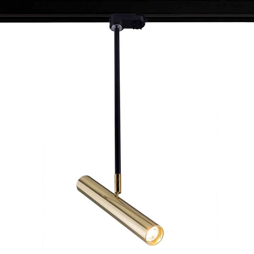 Amplex - Riippukattokruunu kiskojärjestelmään 1xGU10-MR11/15W/230V musta/messinki