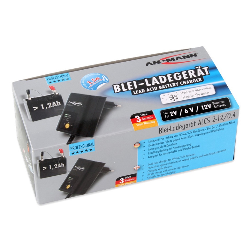 Ansmann 11496 - ALCS 2-12/0,4 - Akkulaturi 2-12V/1,2-40Ah