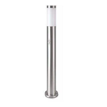 Anturilla varustettu ulkovalaisin 1xE27 / 60W / 230V IP44 80cm mattakromi