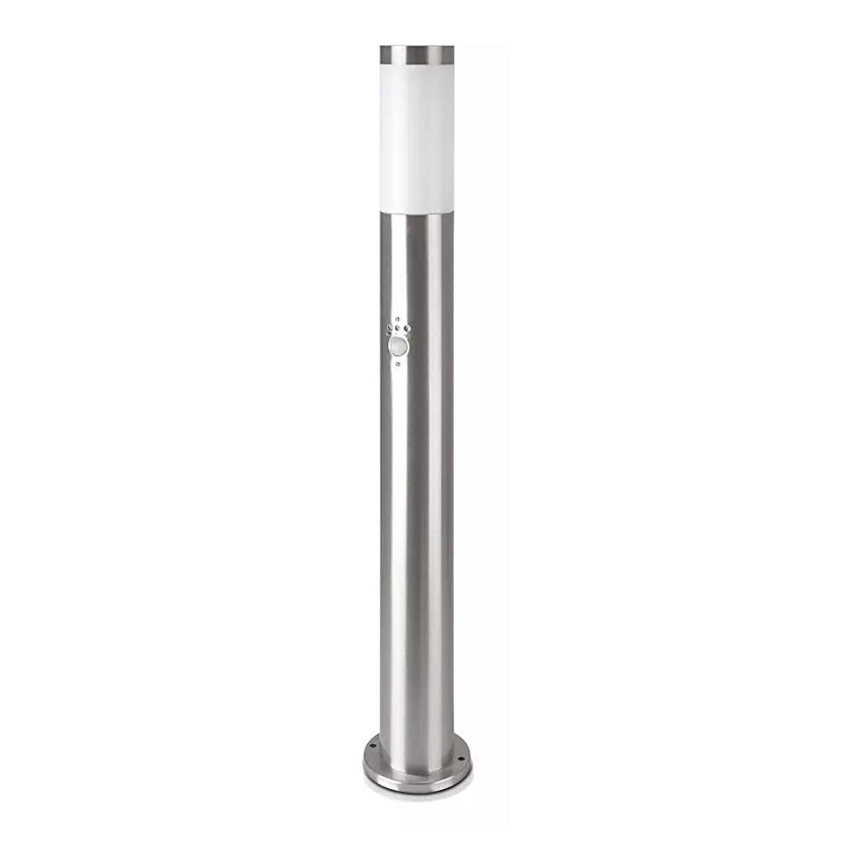 Anturilla varustettu ulkovalaisin 1xE27 / 60W / 230V IP44 80cm mattakromi