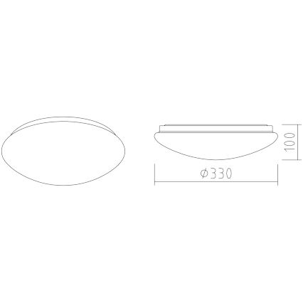 APLED - LED-kattovalaisin anturilla LENS P TRICOLOR LED/18W/230V IP44 2700 - 6500K 1210lm