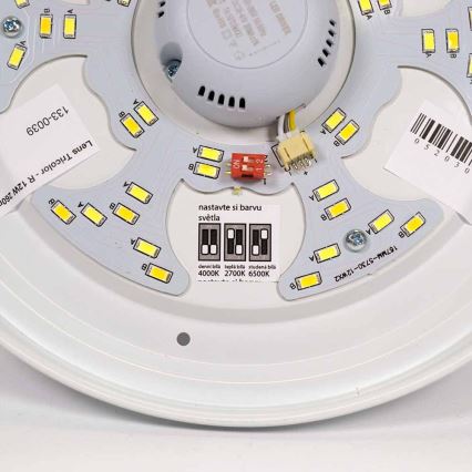 APLED - LED-kattovalaisin anturilla LENS PP TRICOLOR LED/18W/230V IP44 2700 - 6500K 1210lm