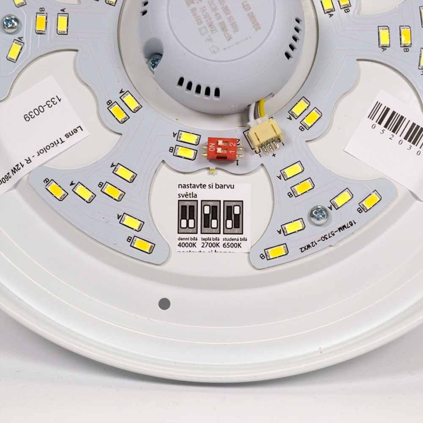 APLED - LED-kattovalaisin anturilla LENS PP TRICOLOR LED/18W/230V IP44 2700 - 6500K 1210lm