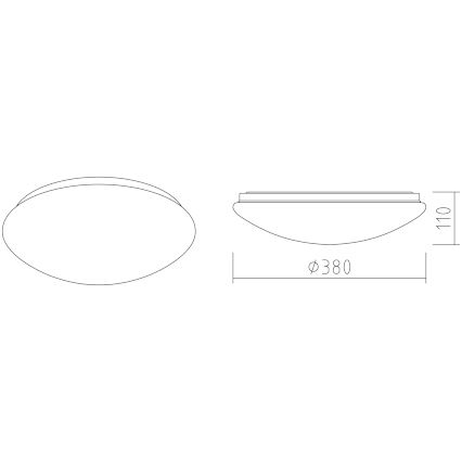 APLED - LED-kattovalaisin LENS P TRICOLOR LED/24W/230V IP41 2700 - 6500K 1680lm