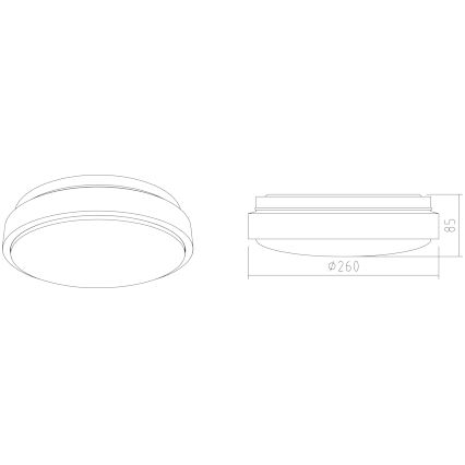 APLED - LED-kattovalaisin LENS PP TRICOLOR LED/12W/230V IP41 2700 - 6500K 825lm