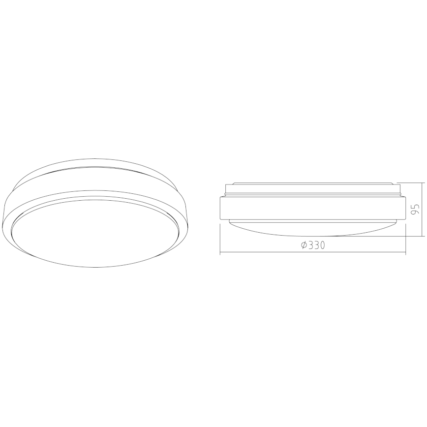 APLED - LED-kattovalaisin LENS R TRICOLOR LED/18W/230V IP41 2700 - 6500K 1210lm