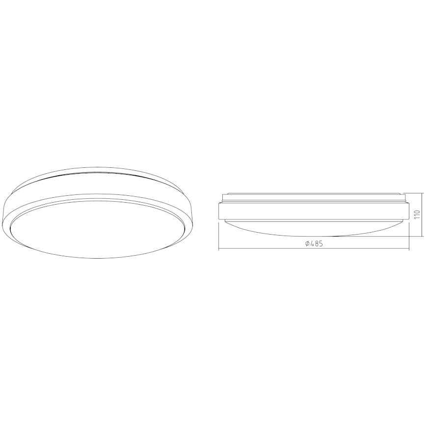 APLED - LED-kattovalaisin LENS R TRICOLOR LED/36W/230V IP41 2700 - 6500K 2520lm